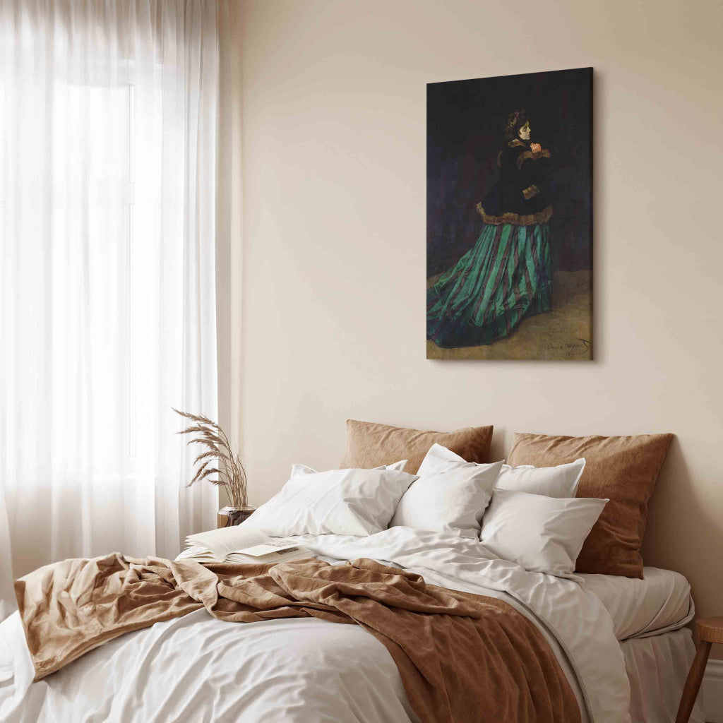 Gleznas reprodukcija - Claude Monet - Camille, or The Woman in the Green Dress