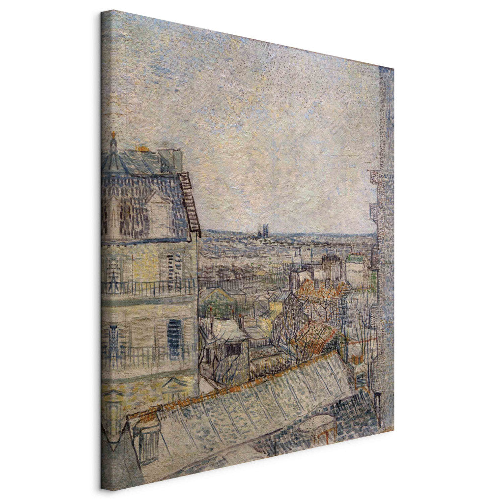 Gleznas reprodukcija - Vincent van Gogh - View from the window of the apartment in Rue Lepic