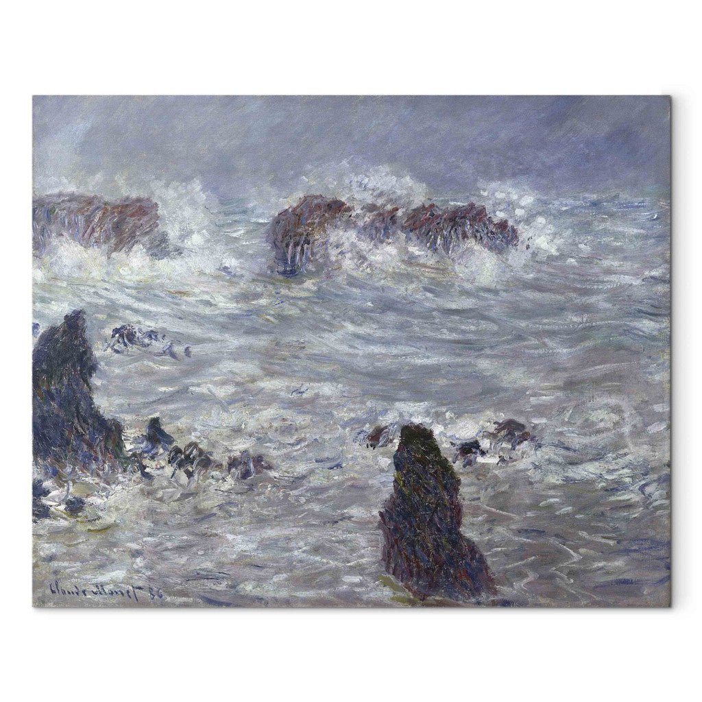 Gleznas reprodukcija - Claude Monet - Storm, off the Coast of Belle -Ile