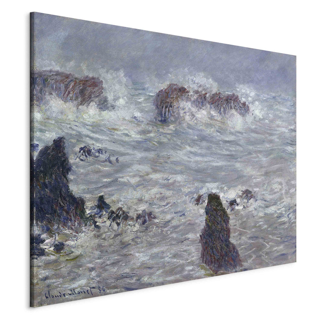 Gleznas reprodukcija - Claude Monet - Storm, off the Coast of Belle -Ile