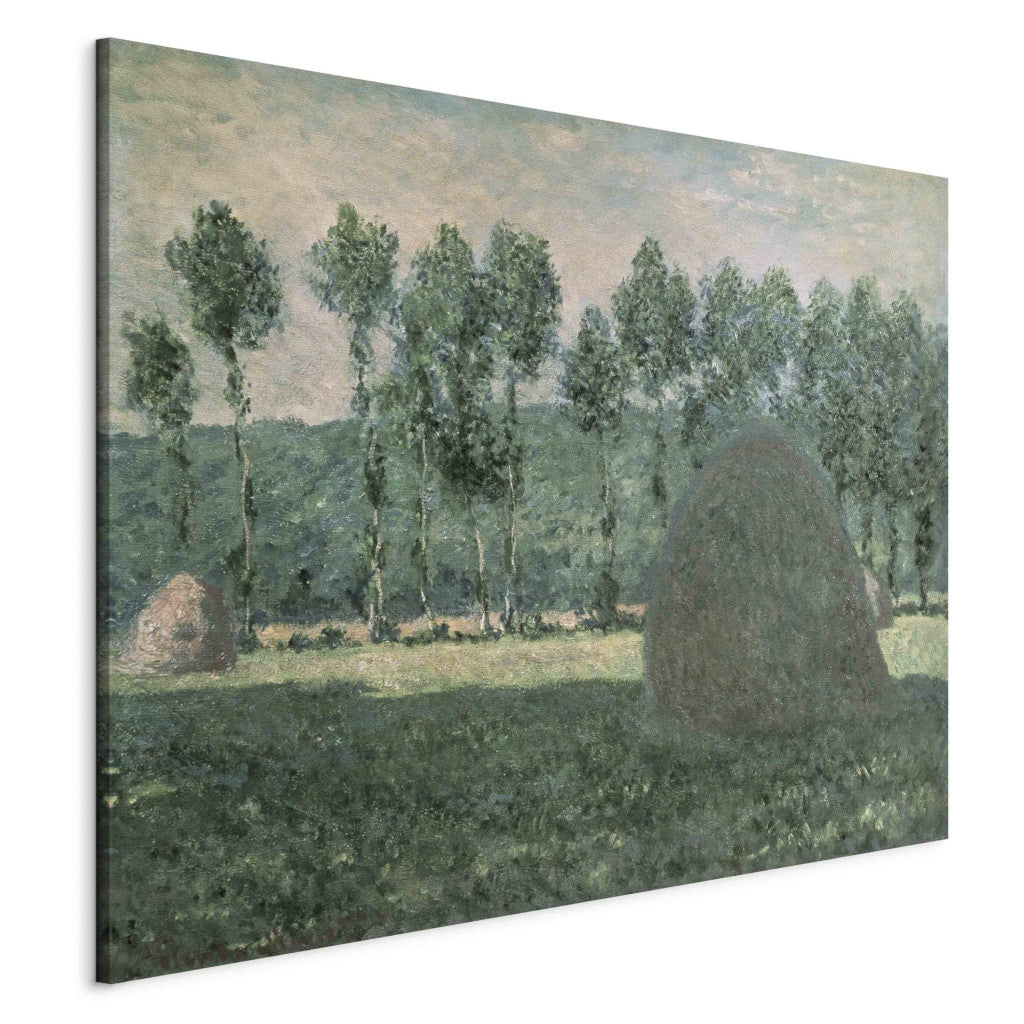 Gleznas reprodukcija - Claude Monet - Haystacks near Giverny