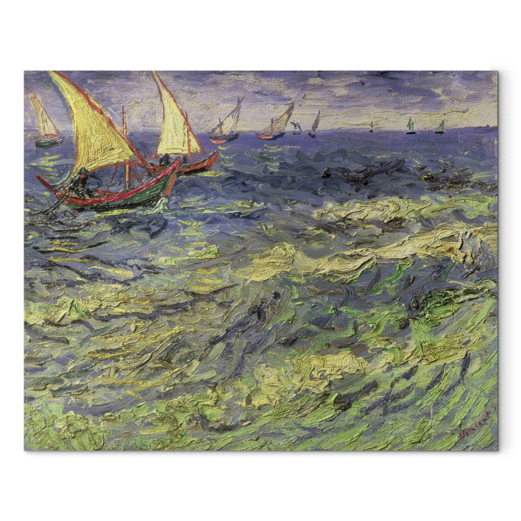 Gleznas reprodukcija - Vincent van Gogh - Seascape at Saintes -Maries (View of Mediterranean)