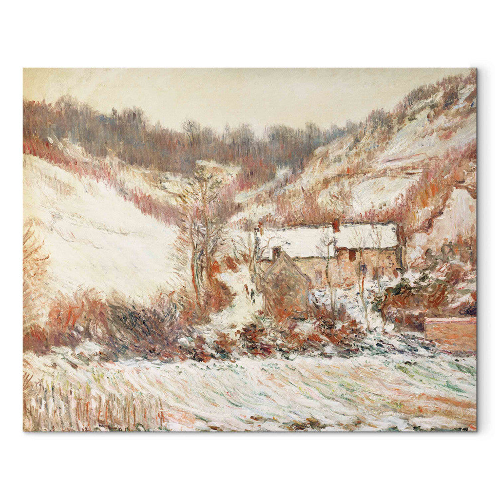Gleznas reprodukcija - Claude Monet - Effet du neige a Falaise (Snowy atmosphere near Falaise)