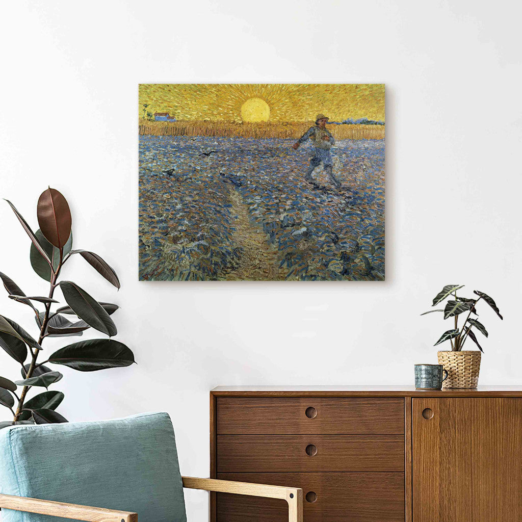 Gleznas reprodukcija - Vincent van Gogh - Sower at Sunset