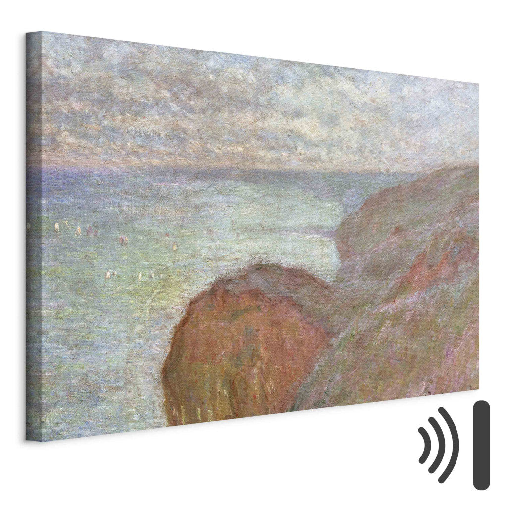 Gleznas reprodukcija - Claude Monet - Sur la Falaise pres Dieppe, ciel nuageux