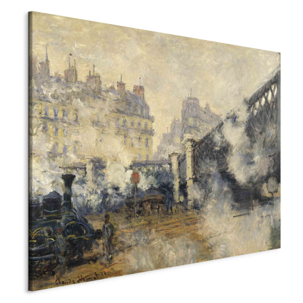 Gleznas reprodukcija - Claude Monet - Le Pont de l'Europe -Gare Saint Lazare a Paris