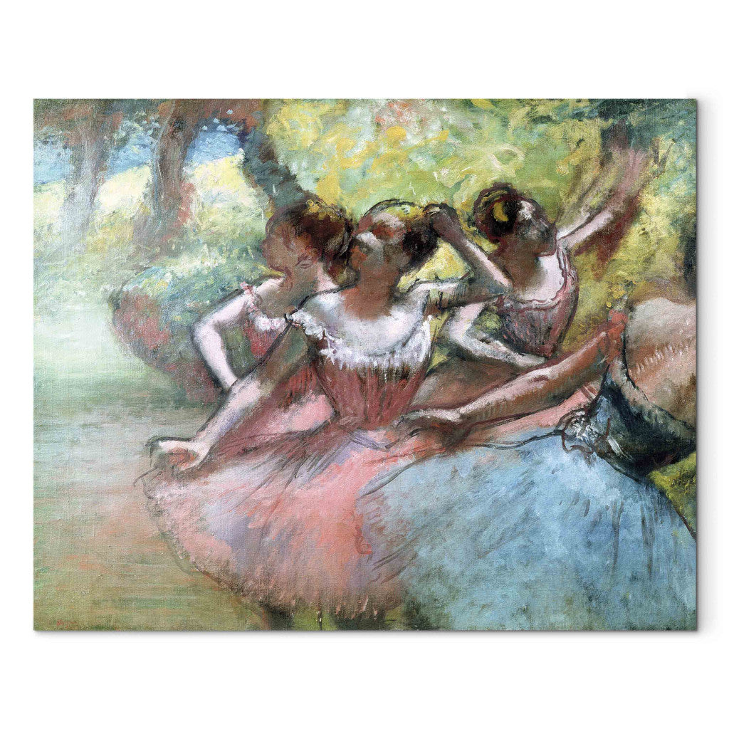 Gleznas reprodukcija - Edgar Degas - Four ballerinas on the stage