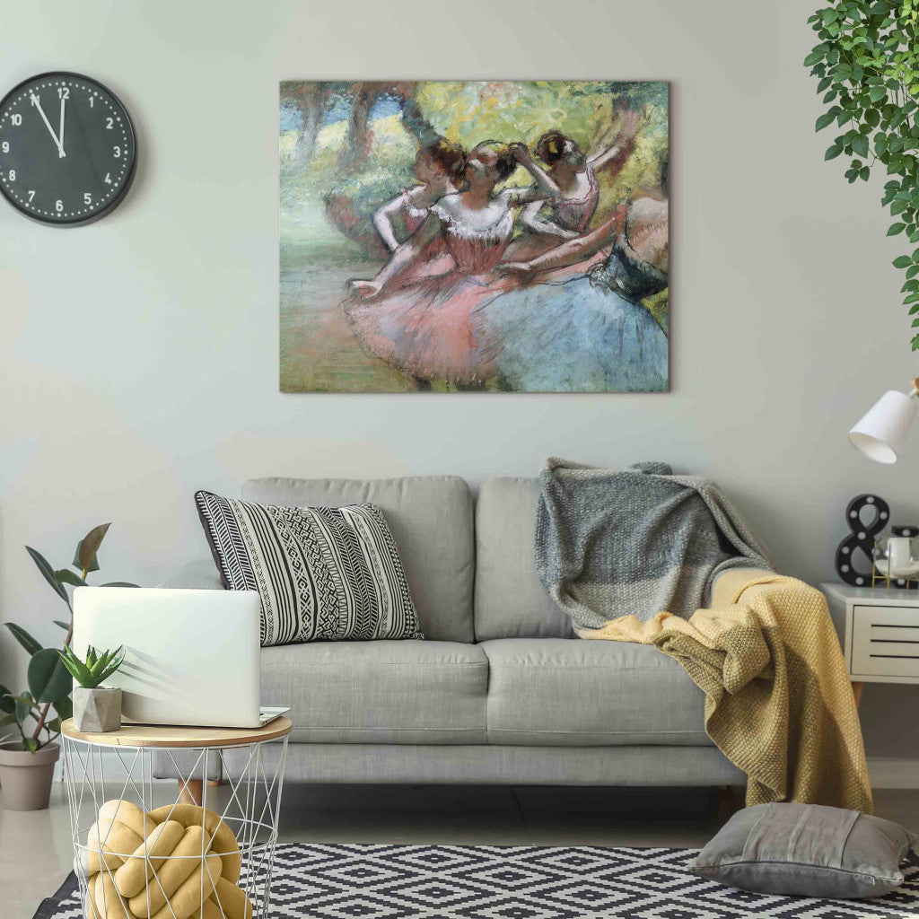 Gleznas reprodukcija - Edgar Degas - Four ballerinas on the stage