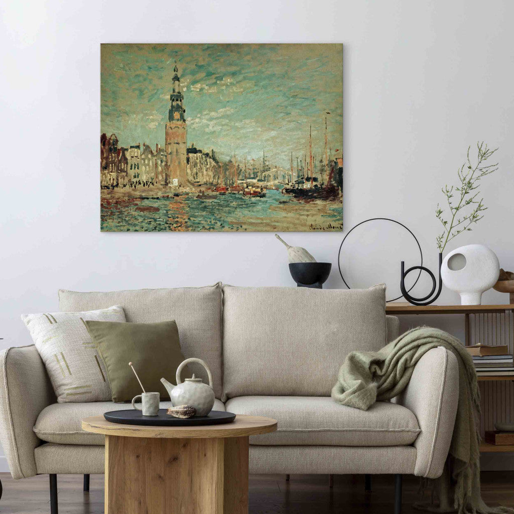 Gleznas reprodukcija - Claude Monet - Vue de la Tour Montalban, Amsterdam