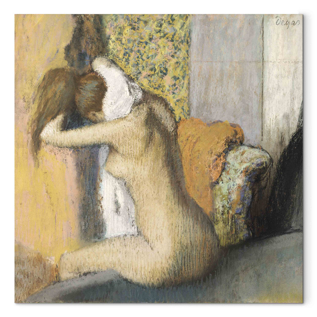 Gleznas reprodukcija - Edgar Degas - After the Bath, Woman Drying her Neck