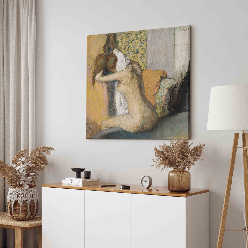 Gleznas reprodukcija - Edgar Degas - After the Bath, Woman Drying her Neck