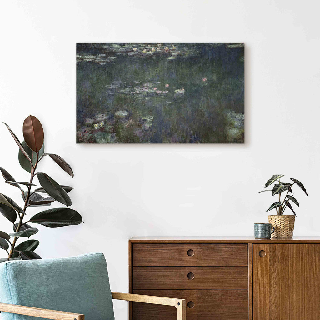 Gleznas reprodukcija - Claude Monet - Waterlilies: Green Reflections (2. versija)