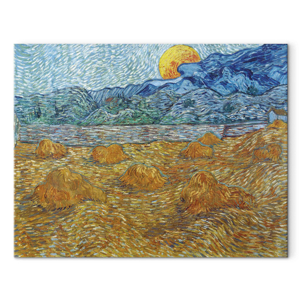 Gleznas reprodukcija - Vincent van Gogh - Evening landscape with rising moon
