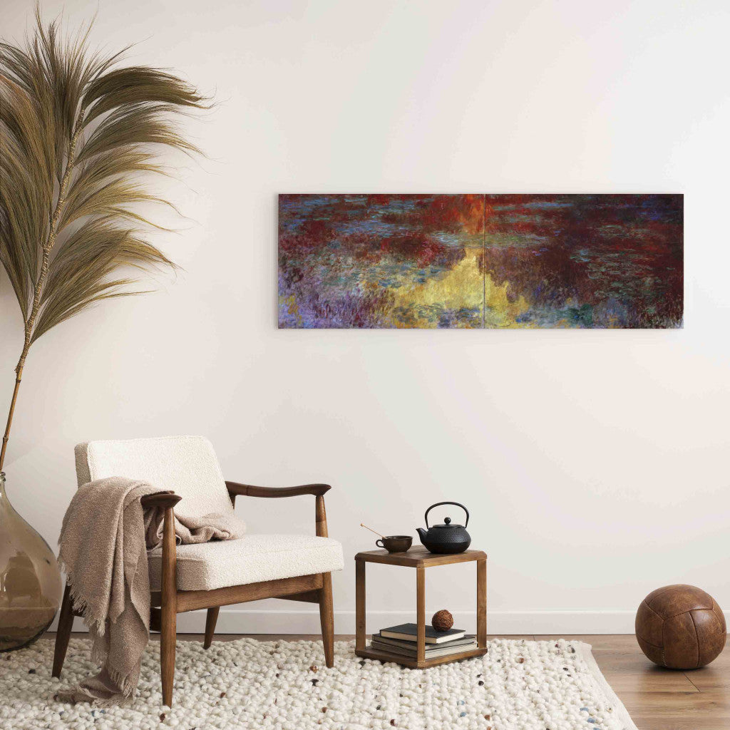 Gleznas reprodukcija - Claude Monet - Le bassin aux nympheas, le soir