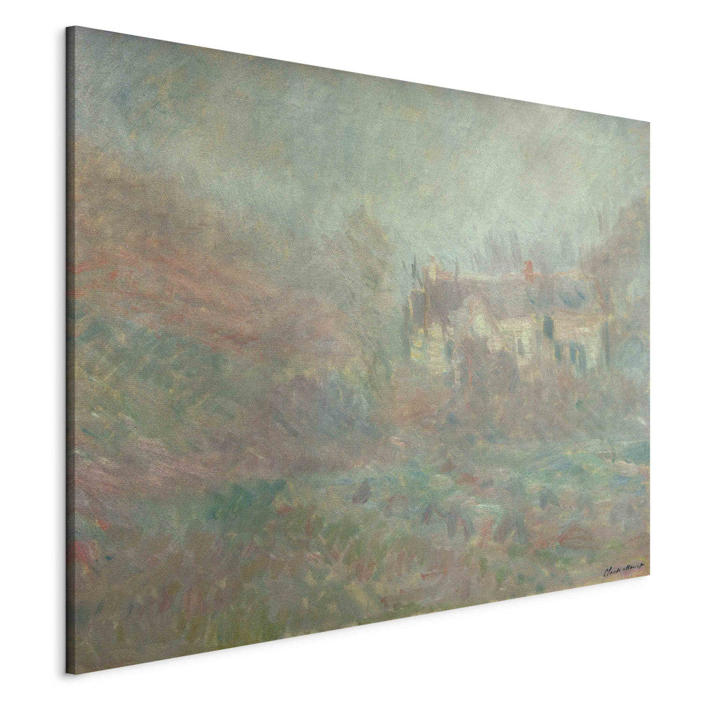 Gleznas reprodukcija - Claude Monet - Maisons a  Falaise, brouillard