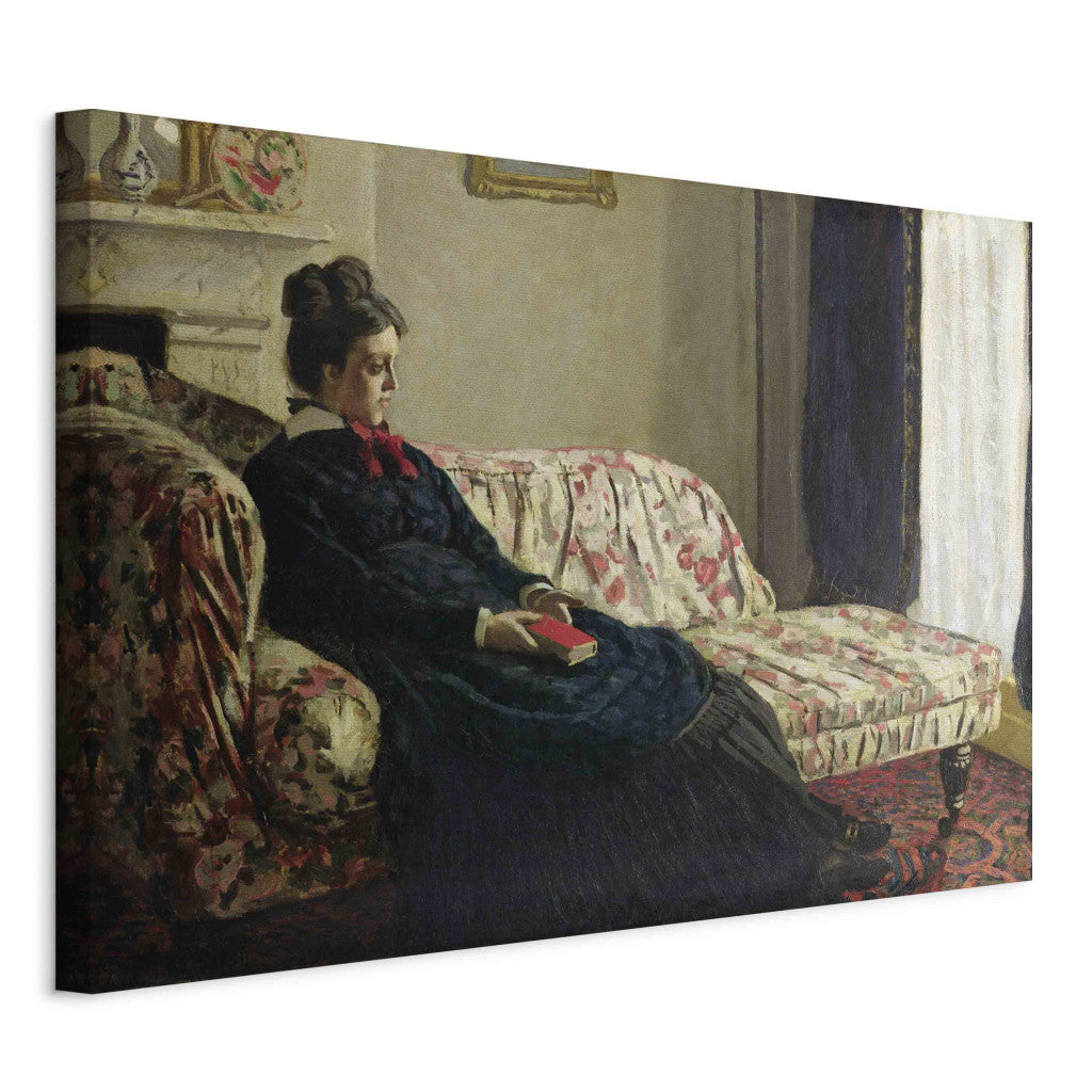Gleznas reprodukcija - Claude Monet - Meditation, or Madame Monet on the Sofa