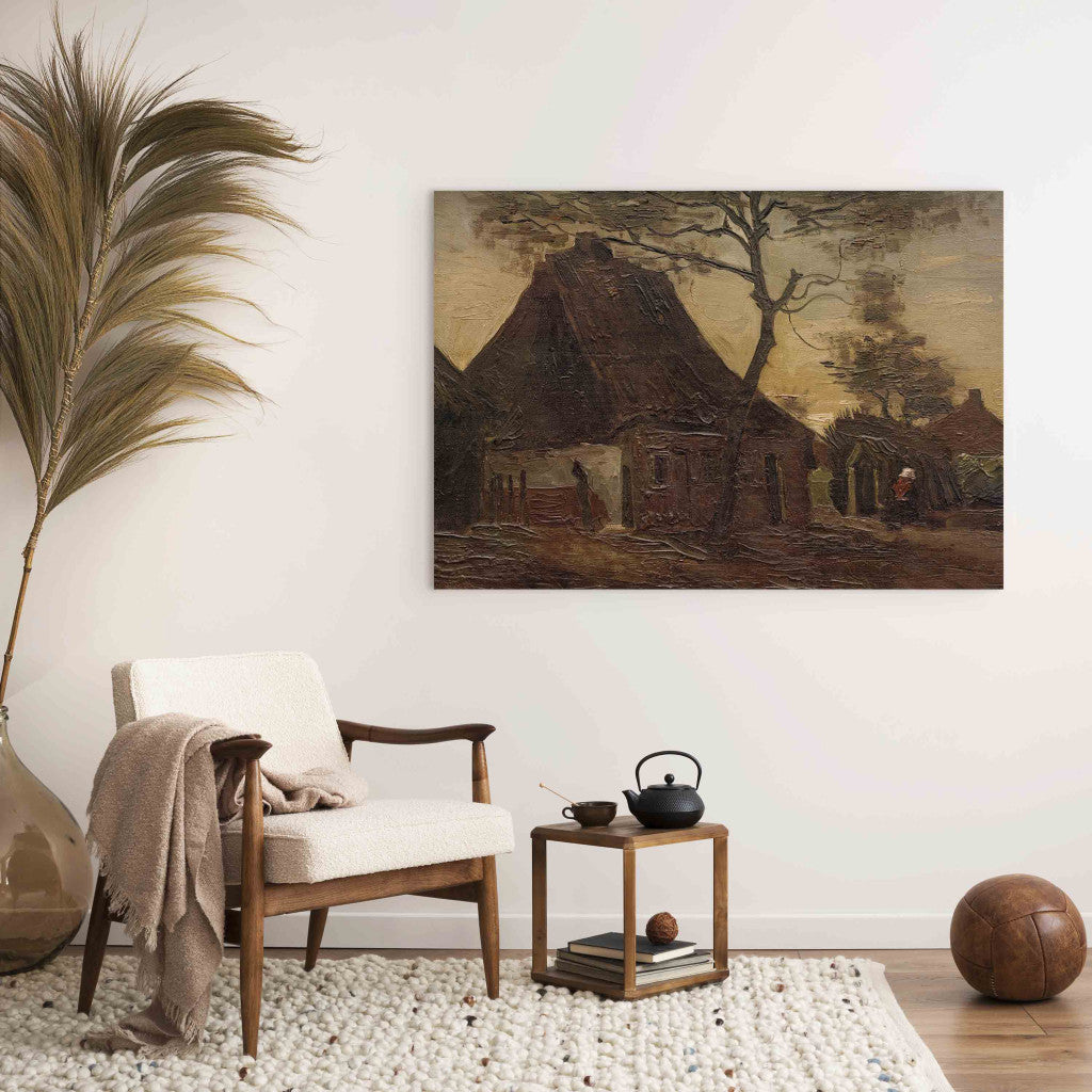 Gleznas reprodukcija - Vincent van Gogh - Boerenhuis, Nuenen
