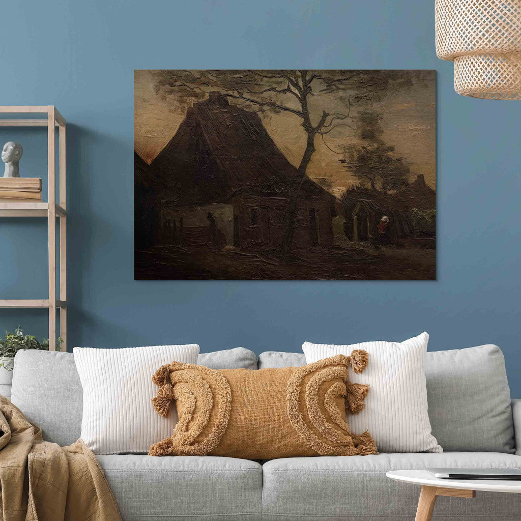 Gleznas reprodukcija - Vincent van Gogh - Boerenhuis, Nuenen