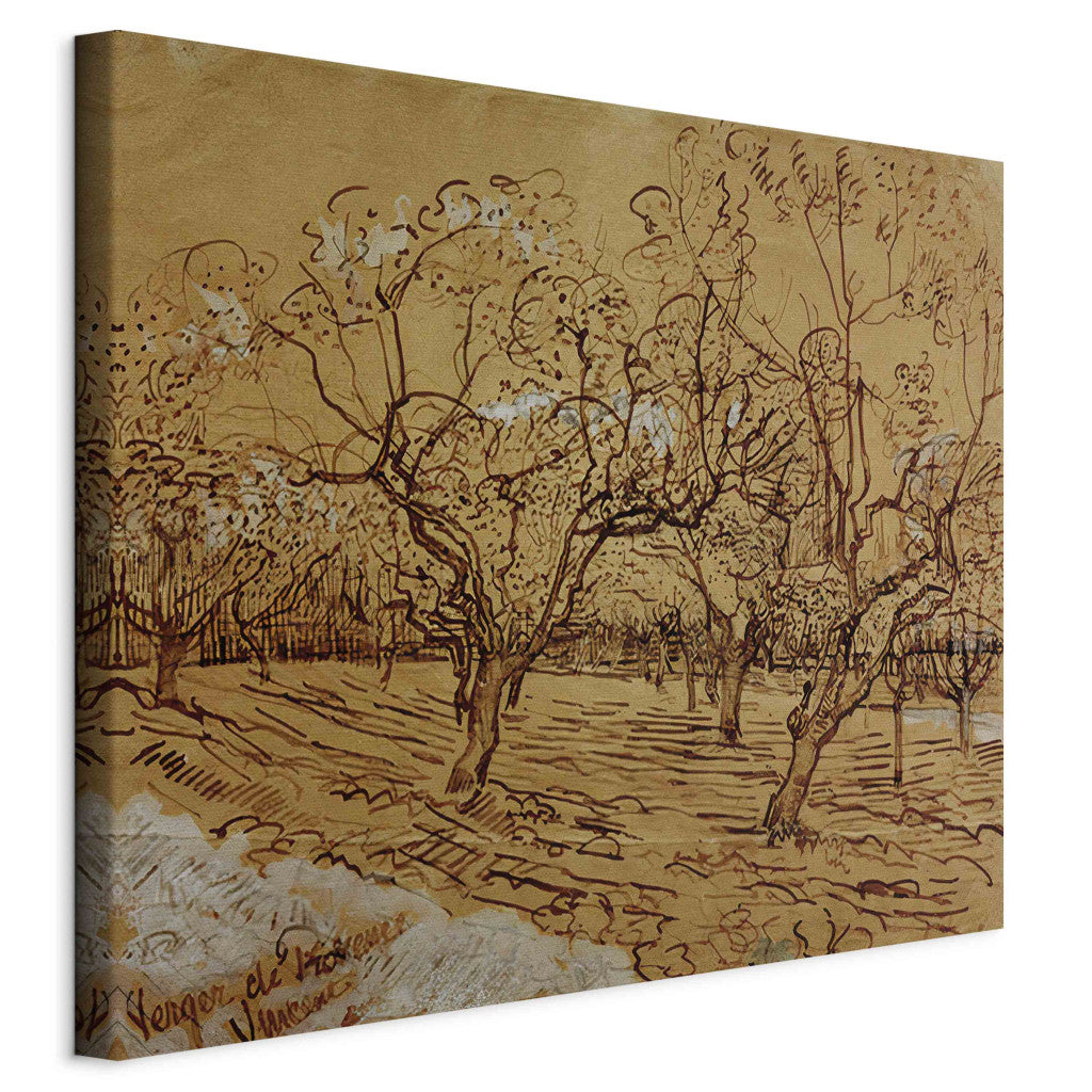 Gleznas reprodukcija - Vincent van Gogh - Orchard with Blossoming Plum Trees