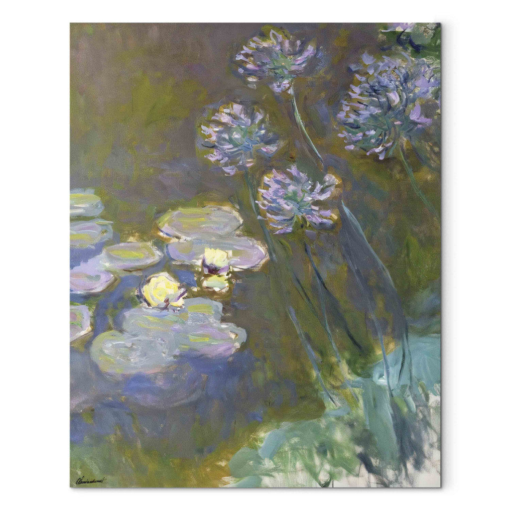 Gleznas reprodukcija - Claude Monet - Water -lilies and Agapanthus