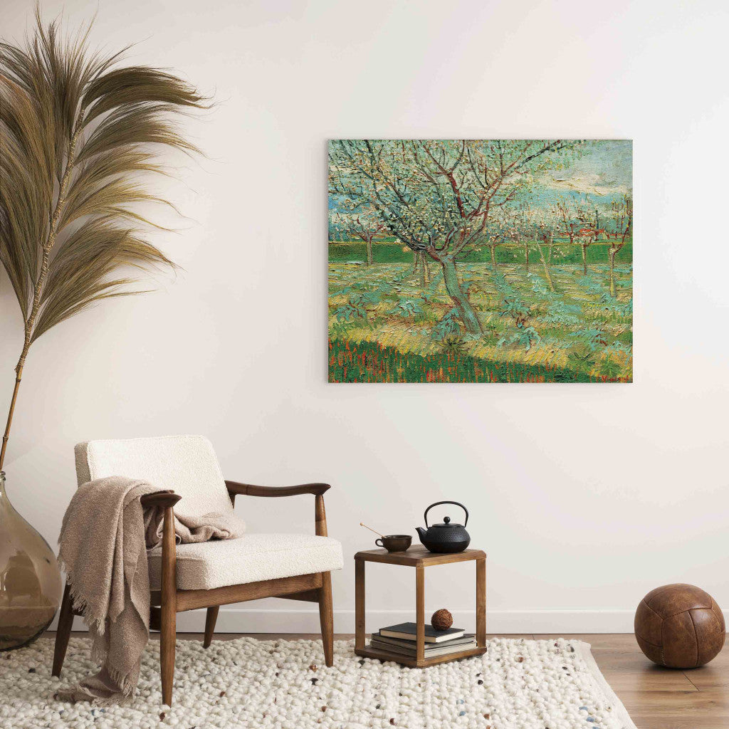 Gleznas reprodukcija - Vincent van Gogh - Orchard with Apricot Trees in Blossom