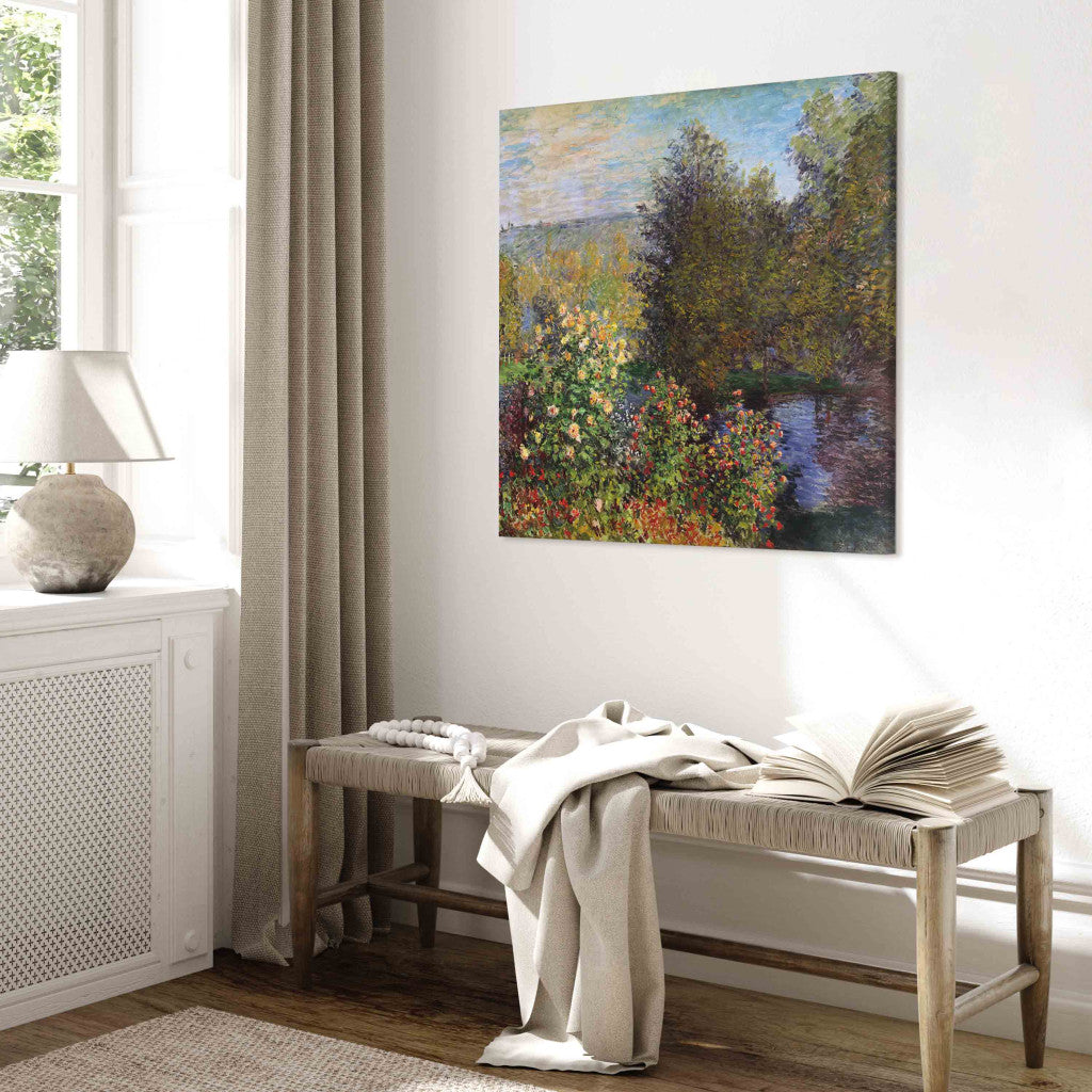 Gleznas reprodukcija - Claude Monet - Coin de jardin a  Montgeron