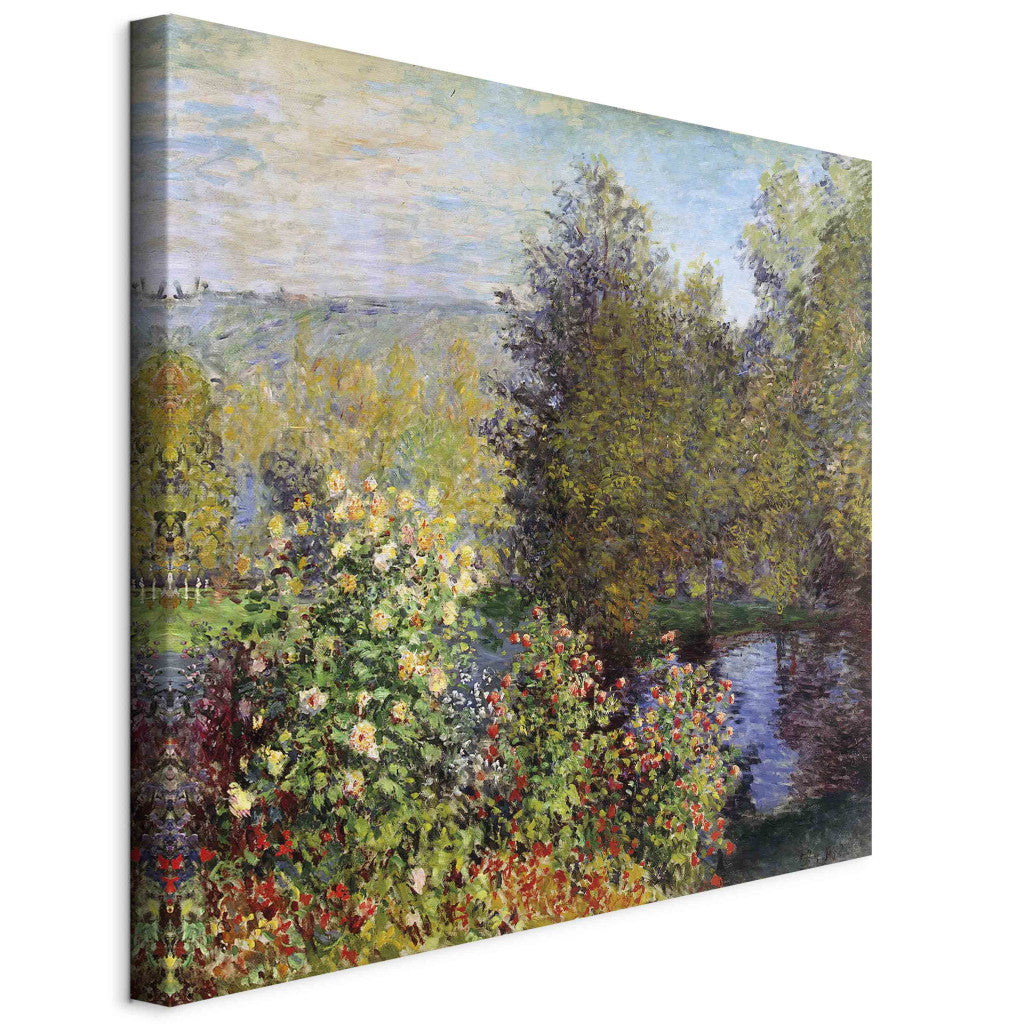Gleznas reprodukcija - Claude Monet - Coin de jardin a  Montgeron