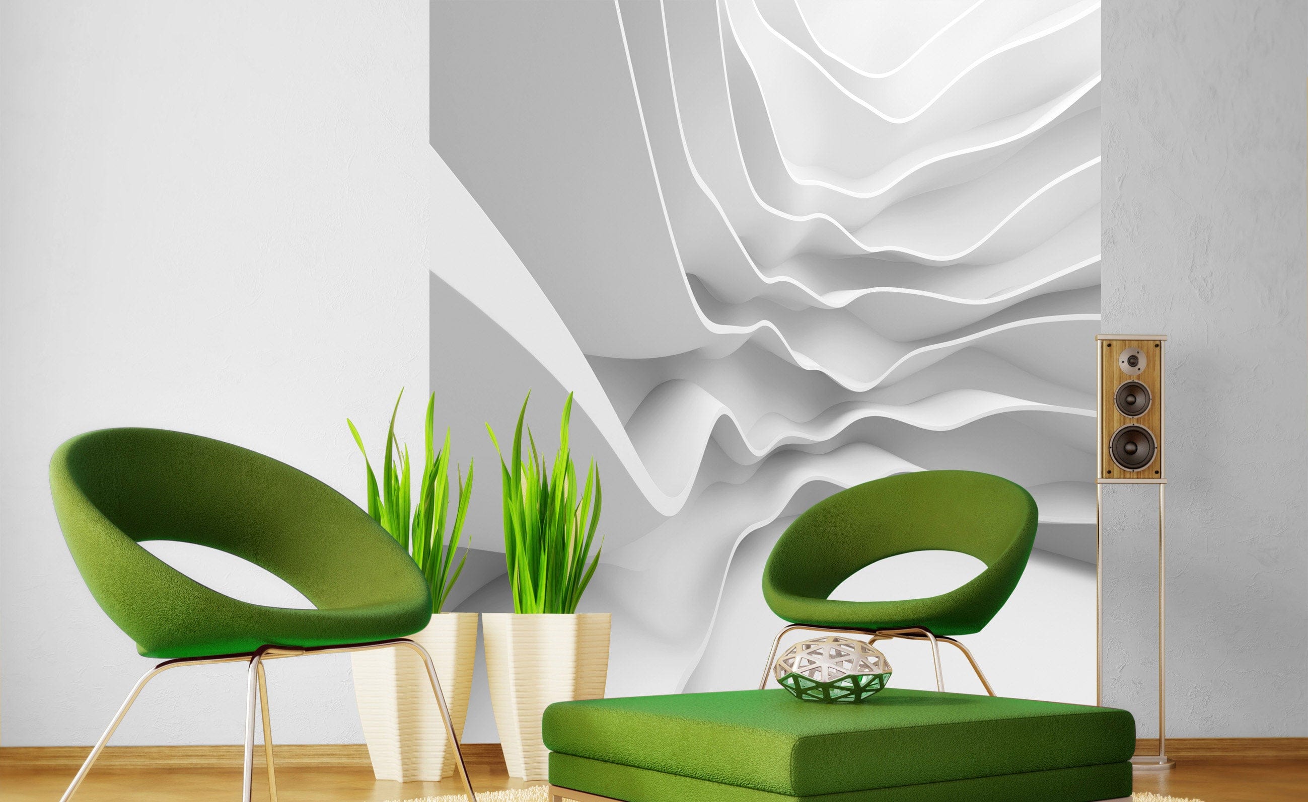 3D Flizelīna fototapetes - Futūristiskais vilnis 225 x 250 cm D-ART