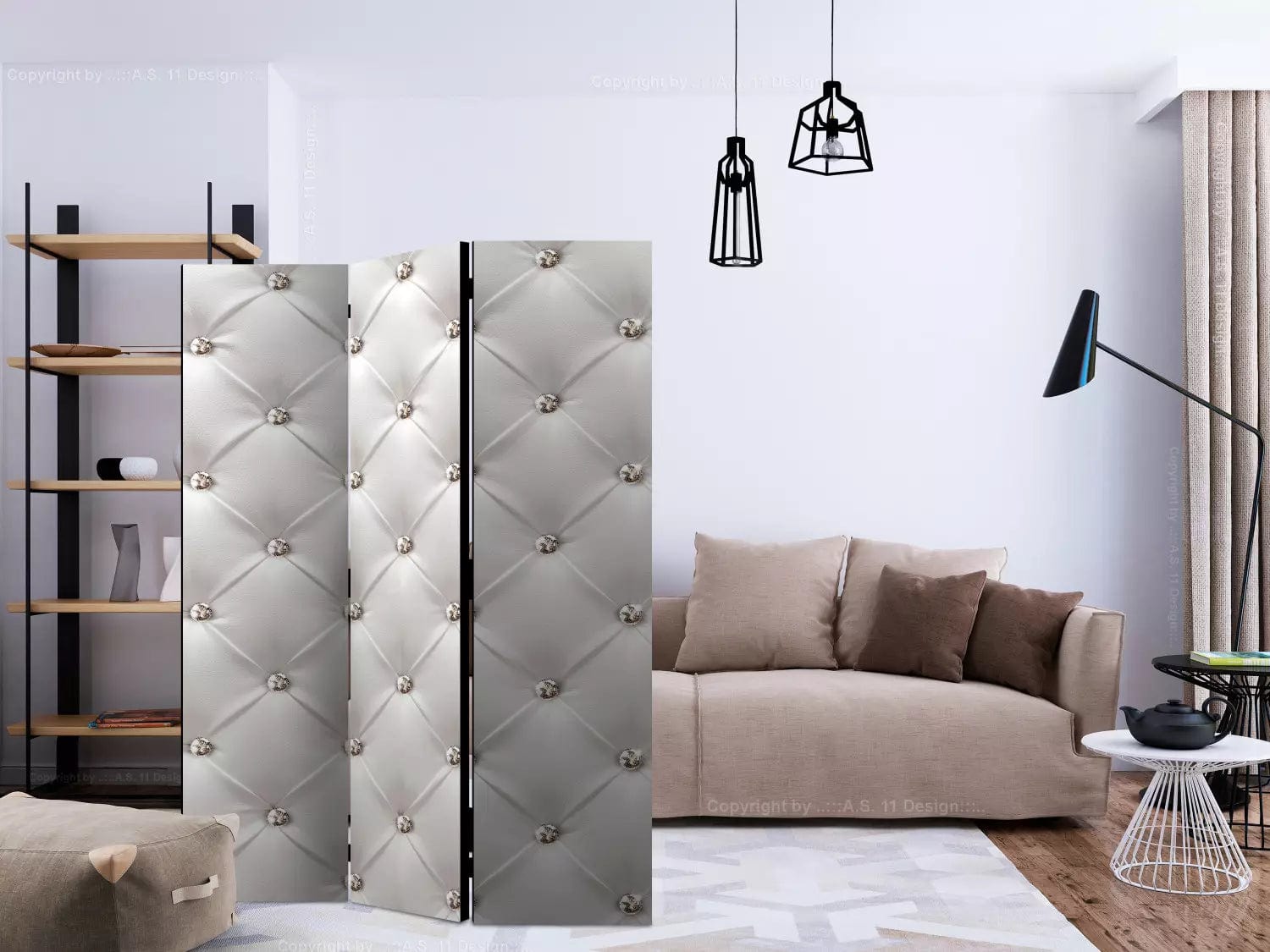 Aizslietnis 3-daļīgs - Baltā elegance (135x172cm), 123285 Home Trends