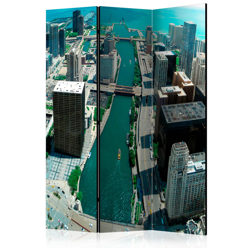 Aizslietnis 3-daļīgs - Čikāgas pilsētas arhitektūra (135x172cm) 135x172 cm Home Trends