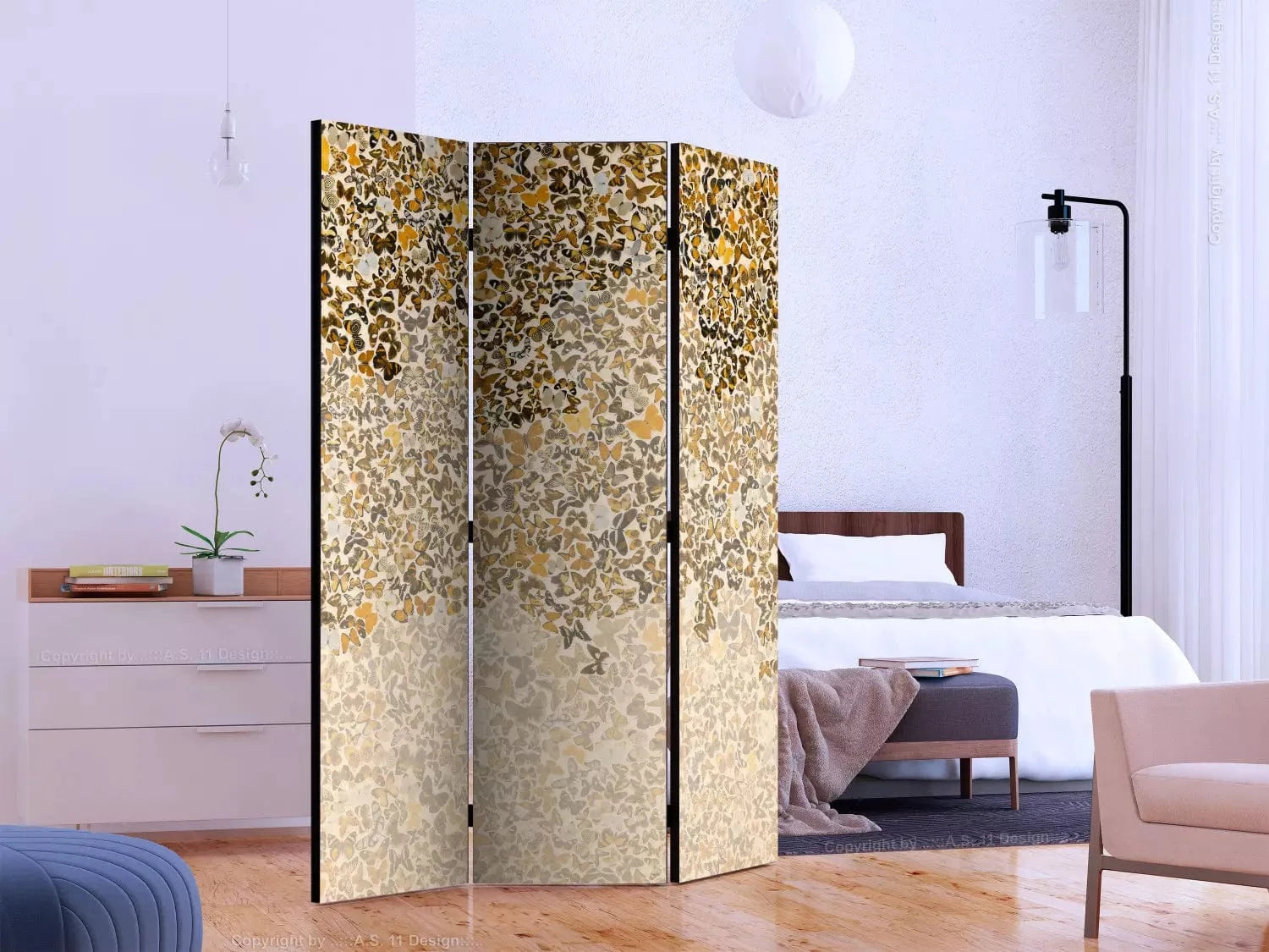 Aizslietnis 3-daļīgs - Māksla un tauriņi (135x172cm) Home Trends