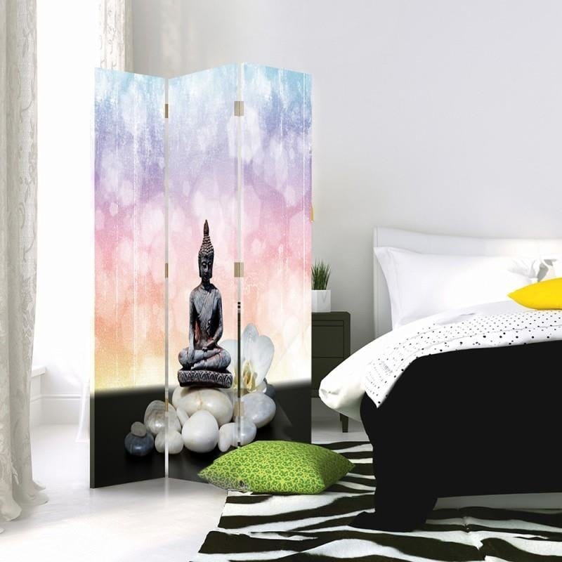 Aizslietnis, 3 paneļi, Divpusējs, 360° rotējošas eņģes, Kanva, Buddha 5  Home Trends