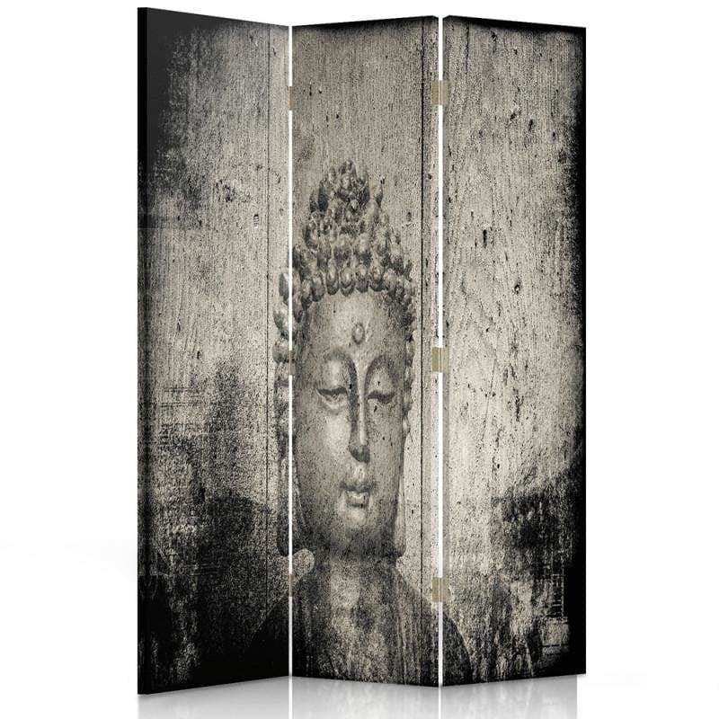 Aizslietnis, 3 paneļi, Divpusējs, 360° rotējošas eņģes, Kanva, Buddha Image  Home Trends