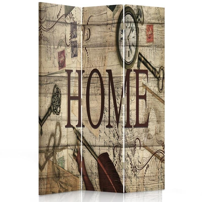 Aizslietnis, 3 paneļi, Divpusējs, 360° rotējošas eņģes, Kanva, Composition Home Vintage  Home Trends