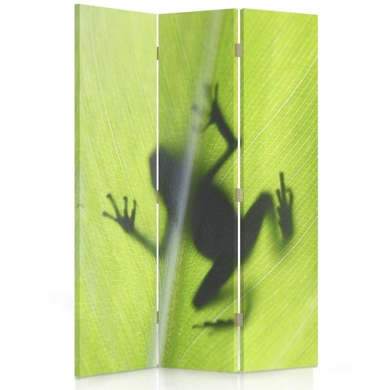 Aizslietnis, 3 paneļi, Vienpusīgs, Kanva, Green Frog On A Leaf  Home Trends