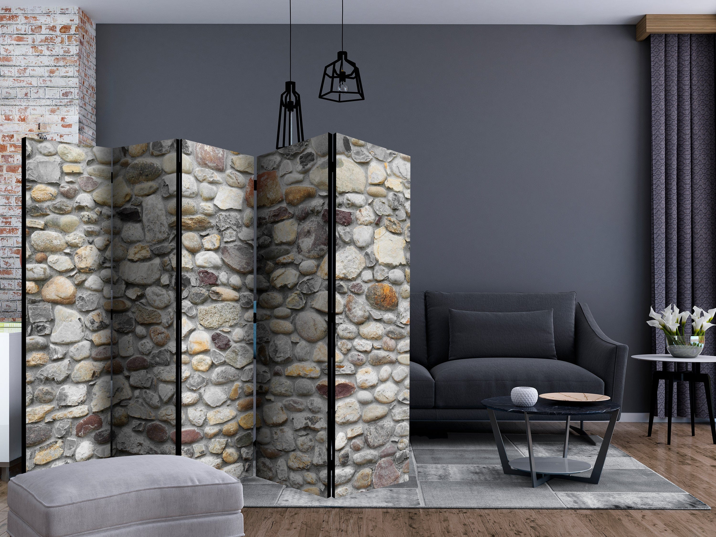 Aizslietnis 5-daļīgs - Akmeņainais ceļš (225x172cm) 225x172 cm Home Trends