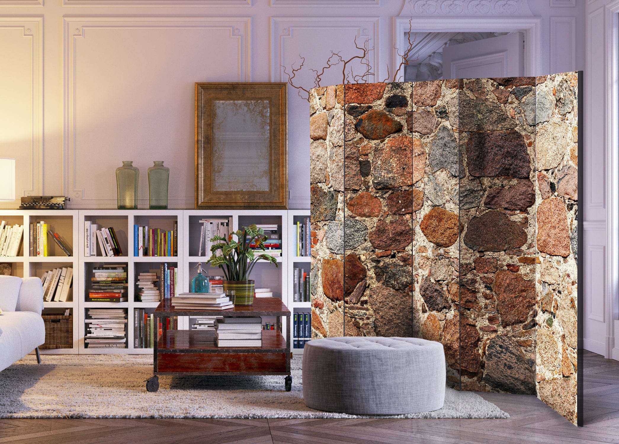 Aizslietnis 5-daļīgs - Akmens māksla (225x172cm) 225x172 cm Home Trends
