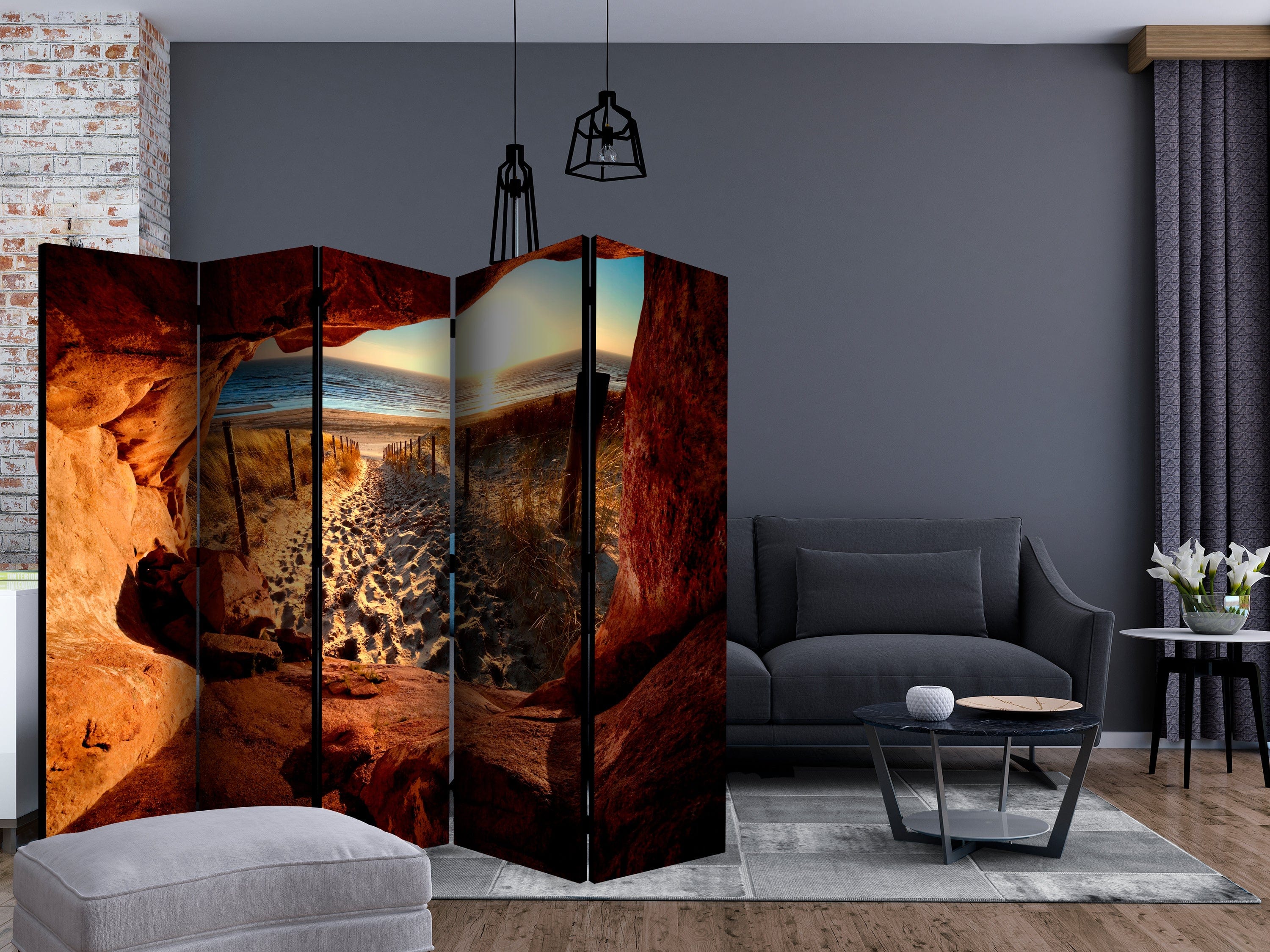 Aizslietnis 5-daļīgs - Ala - Skaista pludmale (225x172cm) 225x172 cm Home Trends