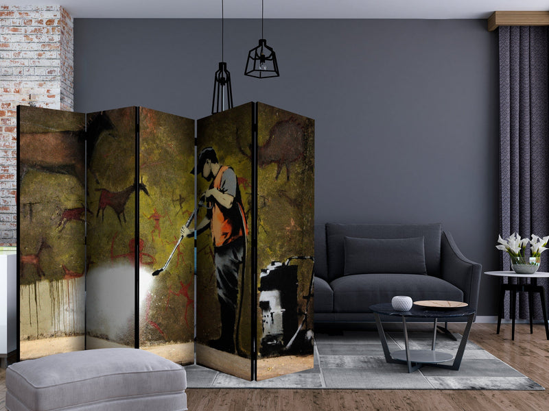 Aizslietnis 5-daļīgs - Banksy - alas glezna (225x172cm) 225x172 cm Home Trends