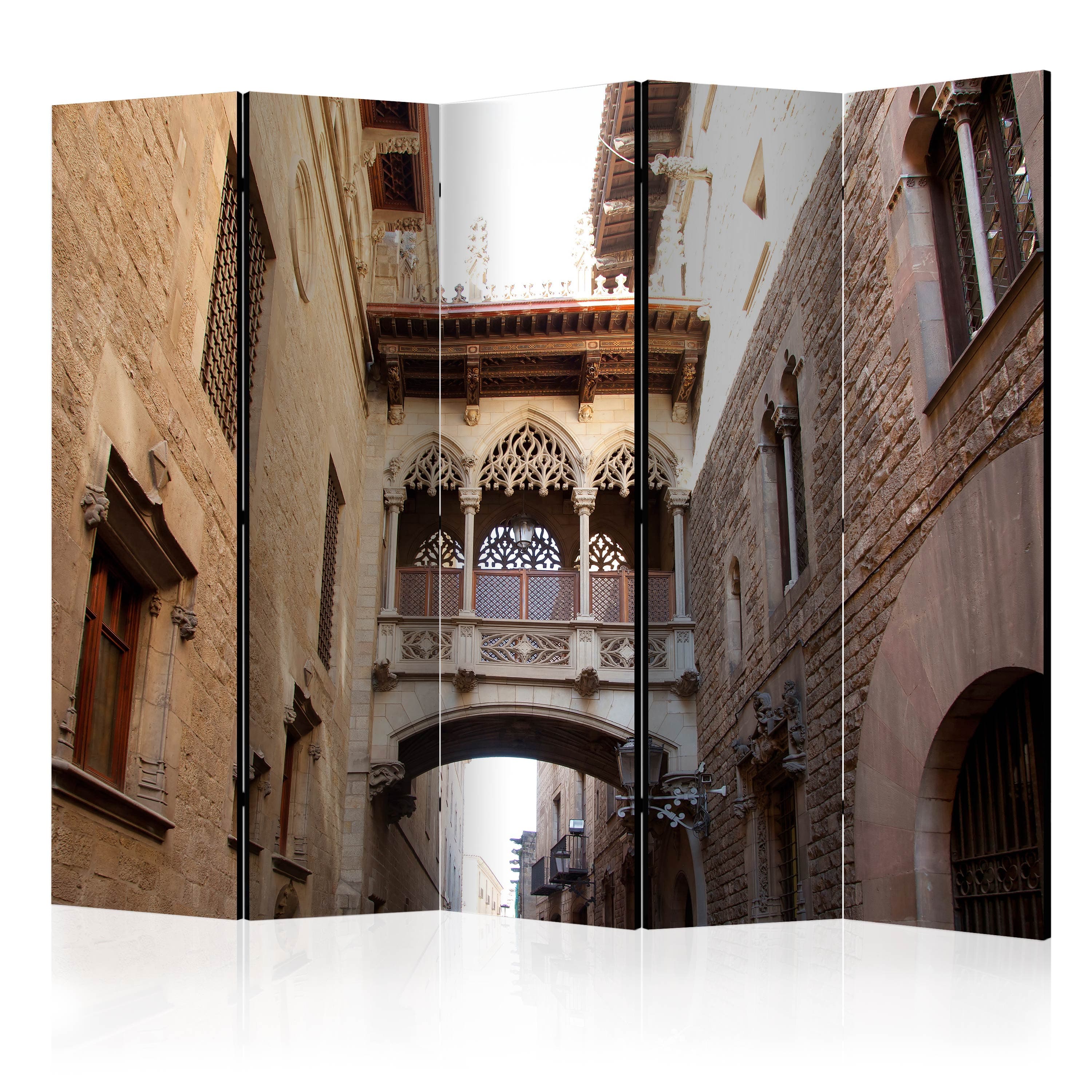 Aizslietnis 5-daļīgs - Barselonas Palau generalitat gotikas Barrio (225x172cm) 225x172 cm Home Trends