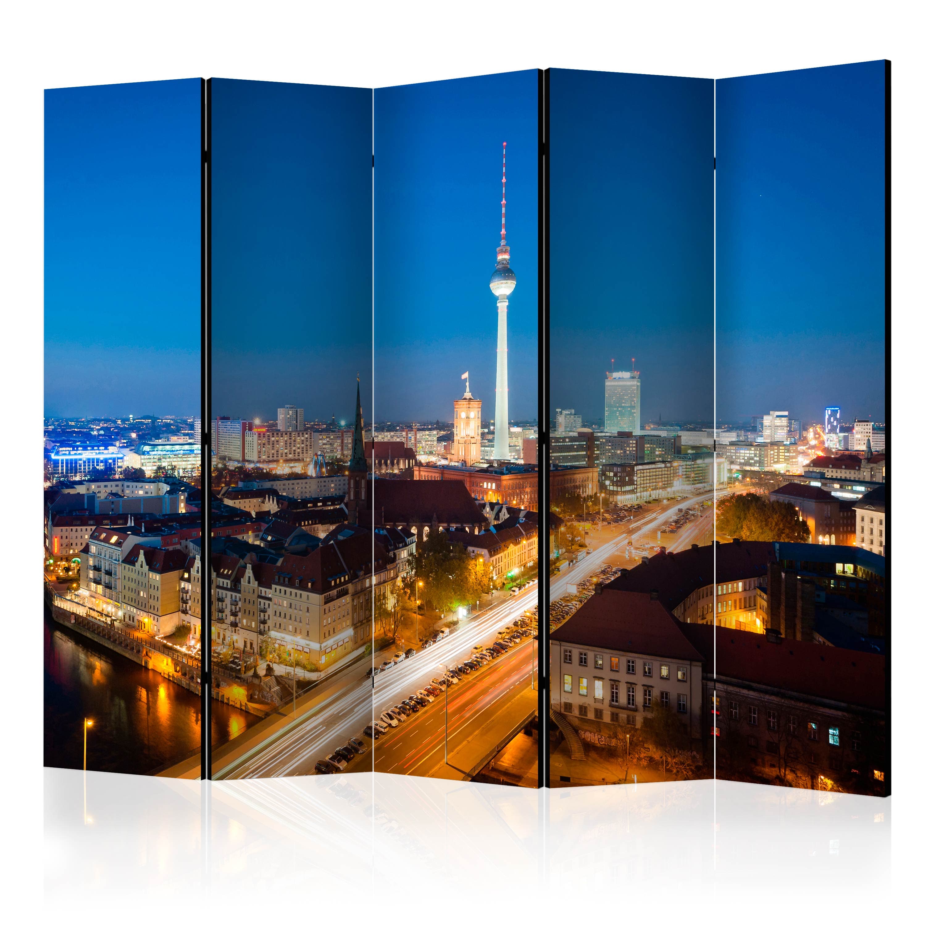 Aizslietnis 5-daļīgs - Berlīne naktī 5. versija (225x172cm) 225x172 cm Home Trends