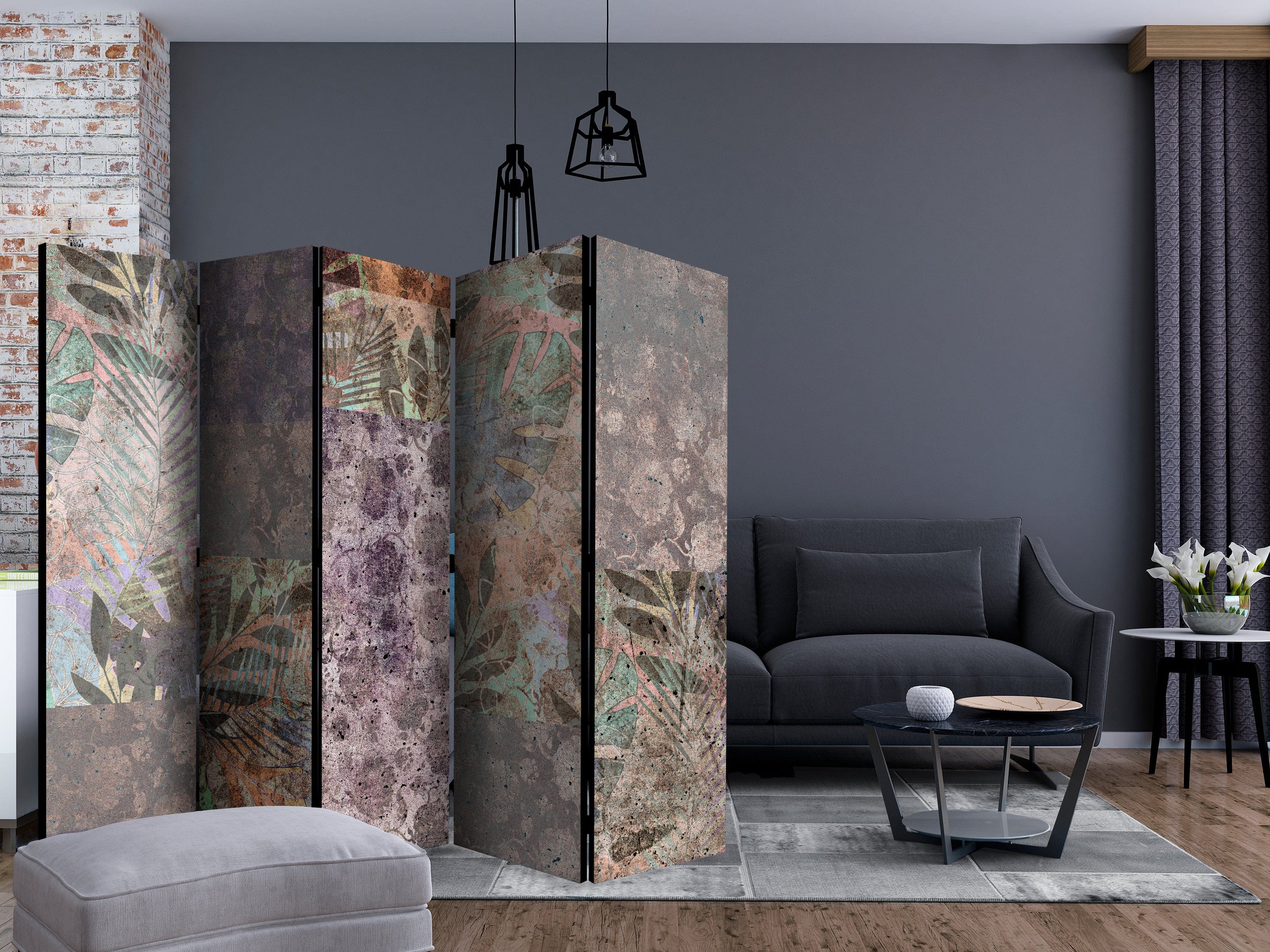 Aizslietnis 5-daļīgs - Betona dārzs (225x172cm) 225x172 cm Home Trends