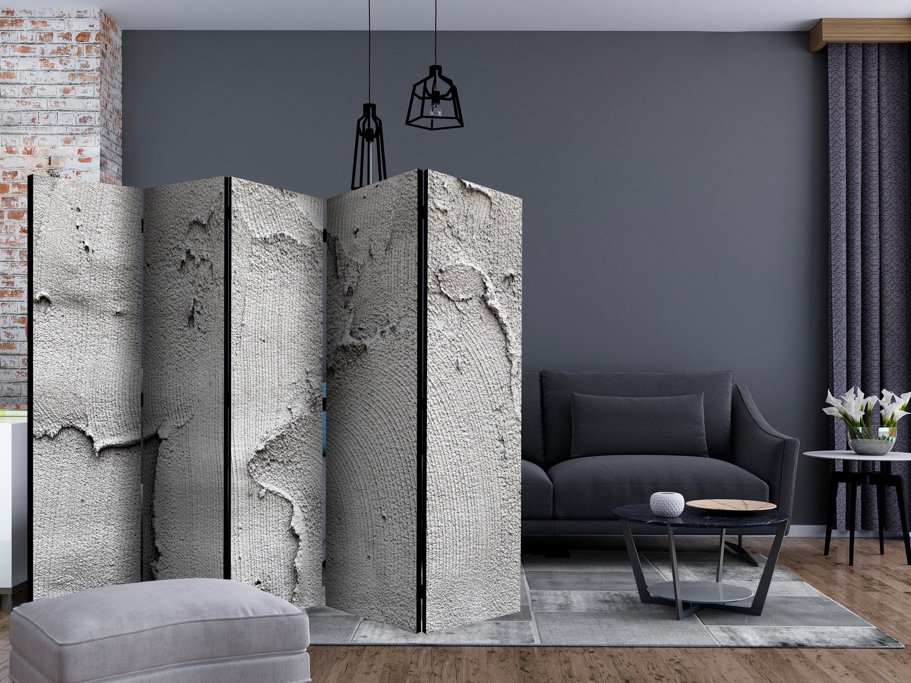 Aizslietnis 5-daļīgs - Betona nekas (225x172cm) 225x172 cm Home Trends
