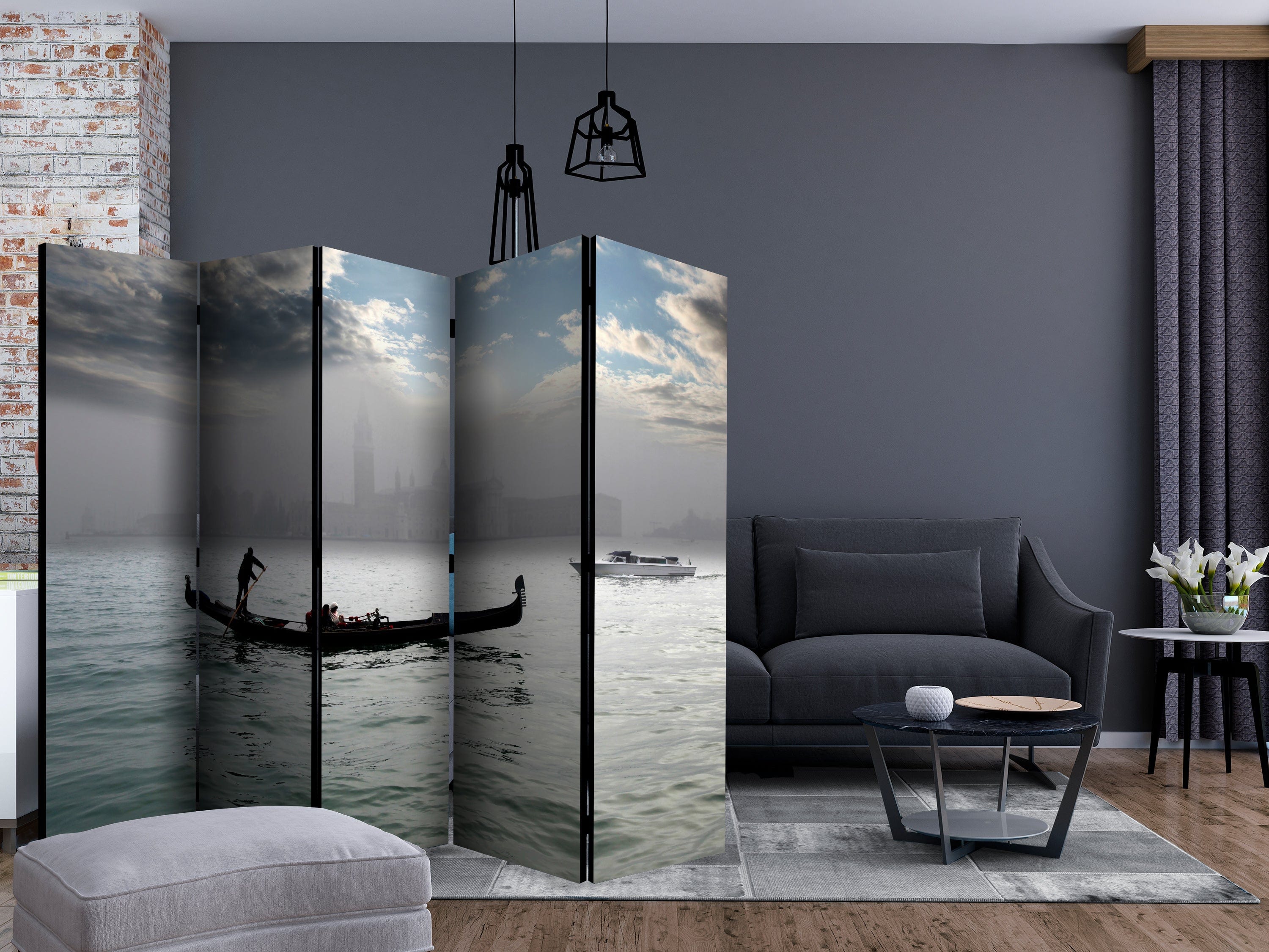 Aizslietnis 5-daļīgs - Brauciens ar gondolu Venēcijā (225x172cm) 225x172 cm Home Trends