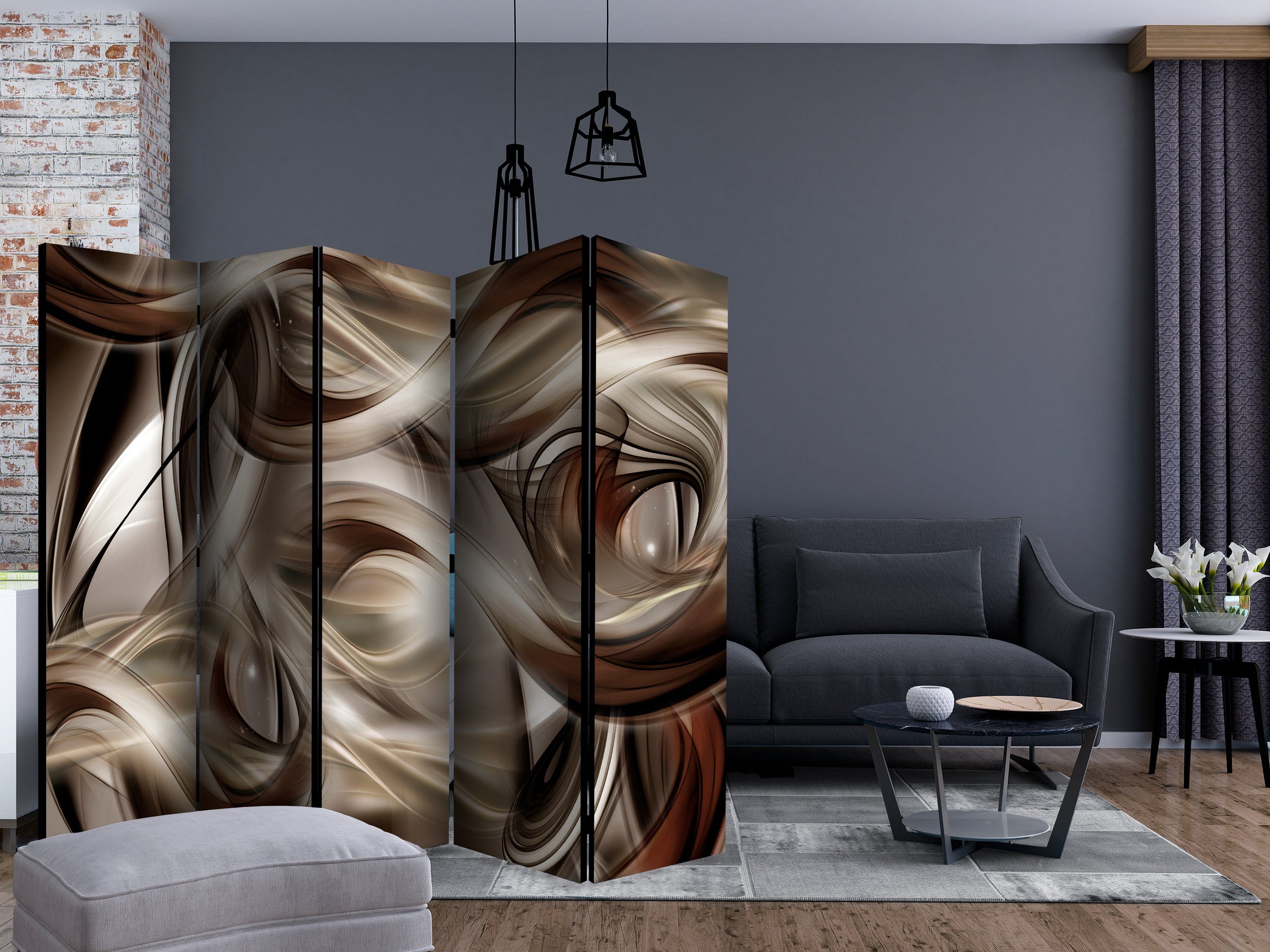 Aizslietnis 5-daļīgs - Brūnas pārvērtības (225x172cm) 225x172 cm Home Trends