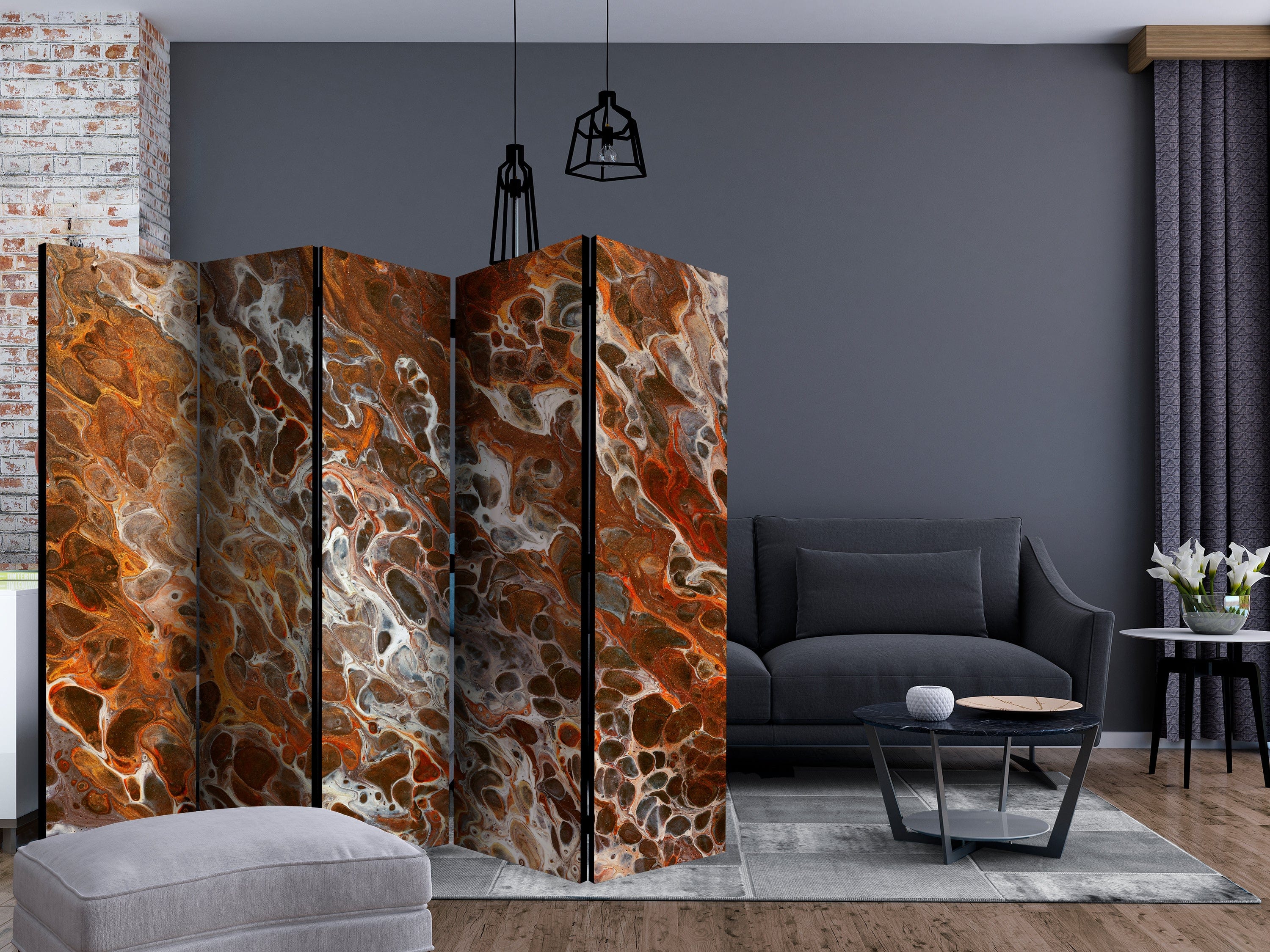 Aizslietnis 5-daļīgs - Brūnie krāteri (225x172cm) 225x172 cm Home Trends