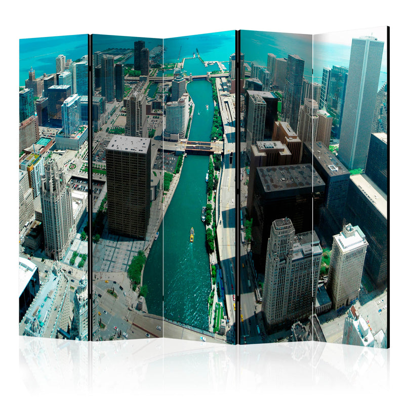 Aizslietnis 5-daļīgs - Čikāgas pilsētvides arhitektūra (225x172cm) 225x172 cm Home Trends