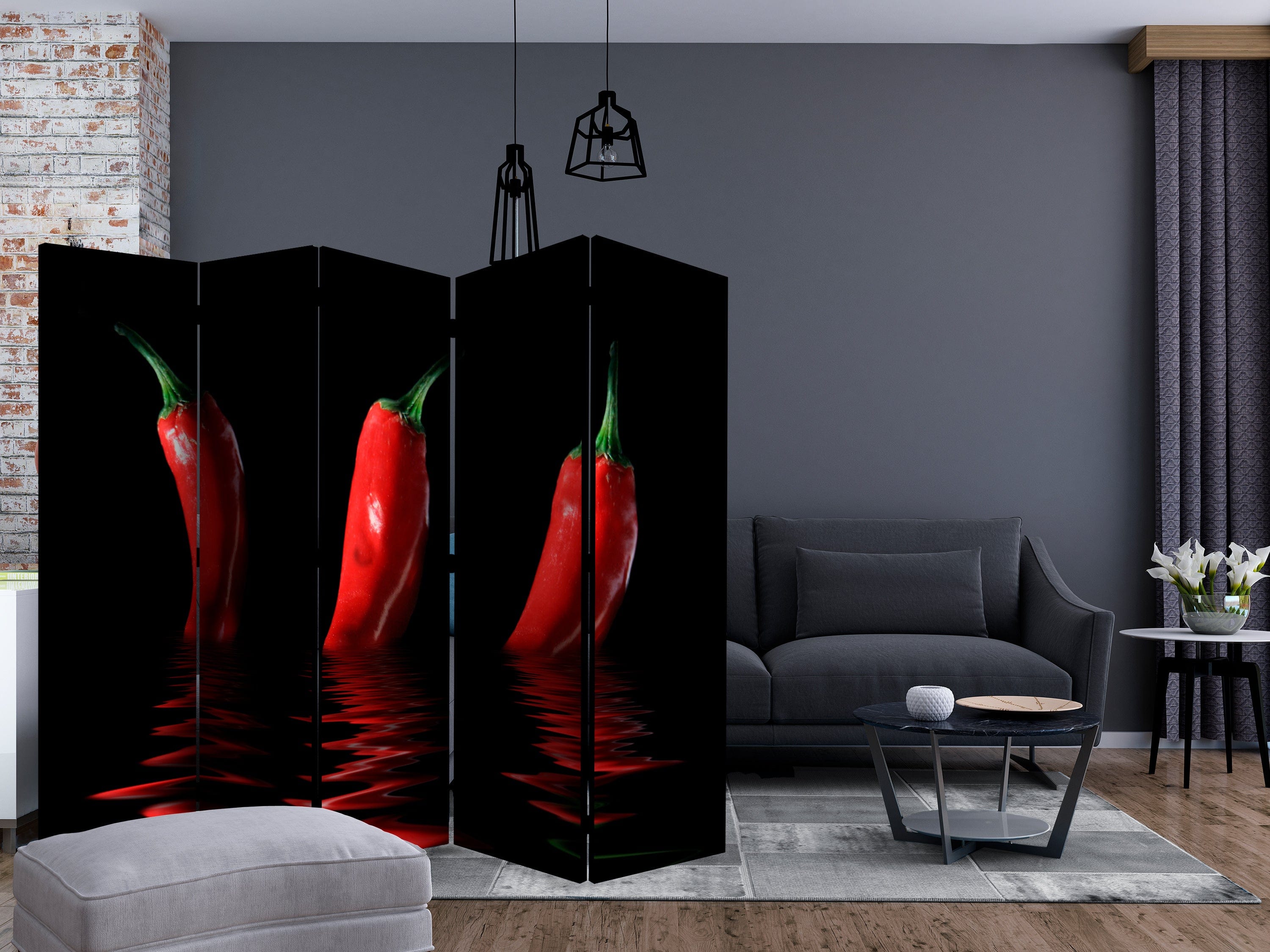 Aizslietnis 5-daļīgs - Čili pipari (225x172cm) 225x172 cm Home Trends