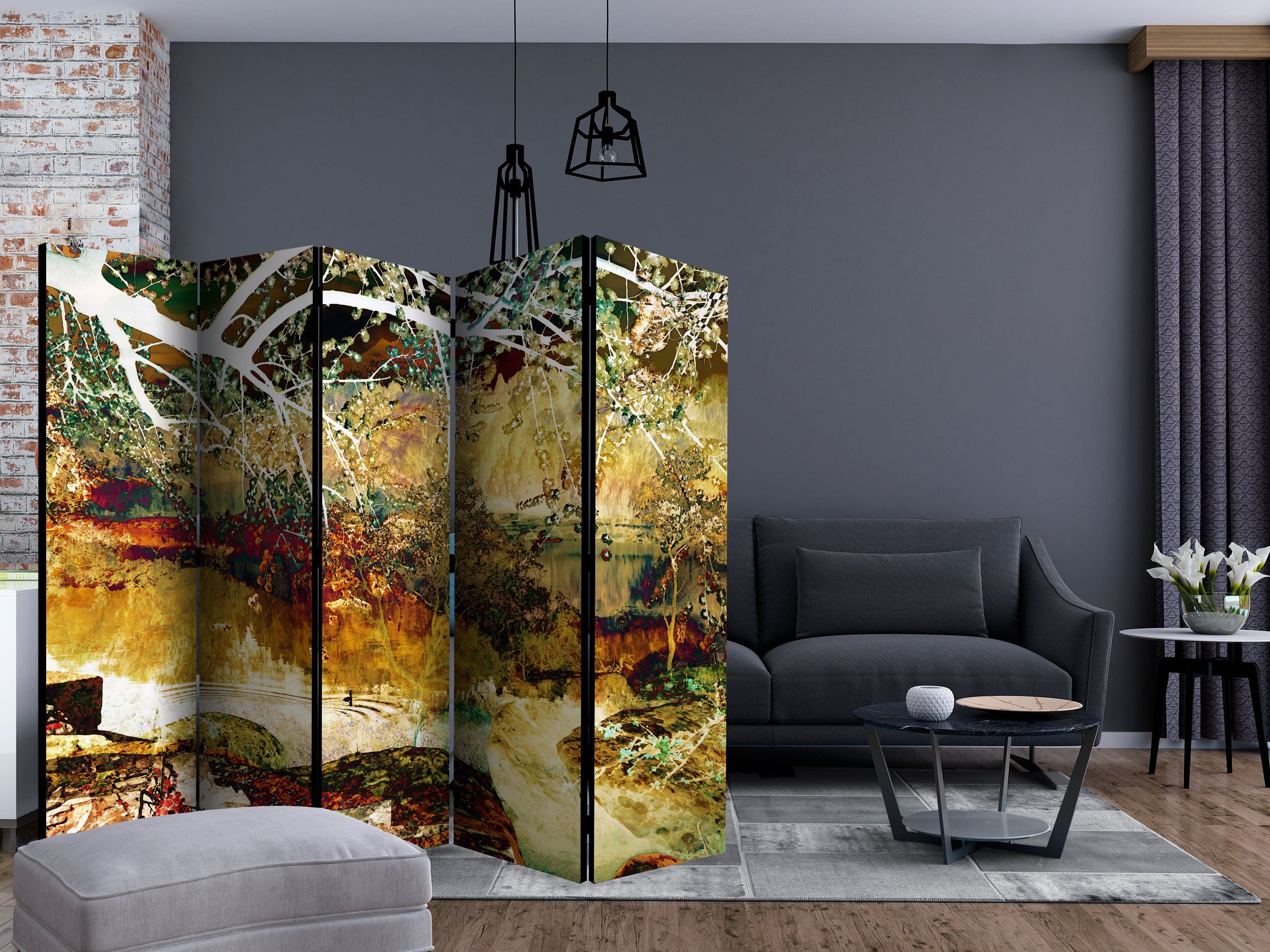 Aizslietnis 5-daļīgs - Dzīvības upe (225x172cm) 225x172 cm Home Trends