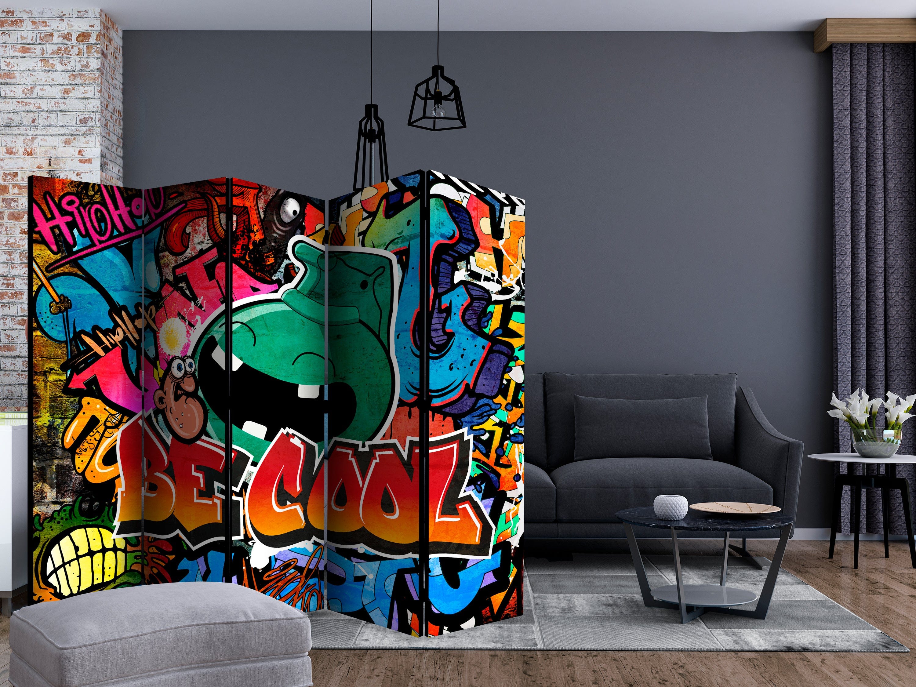 Aizslietnis 5-daļīgs - Esi laimīgs 2. versija (225x172cm) 225x172 cm Home Trends